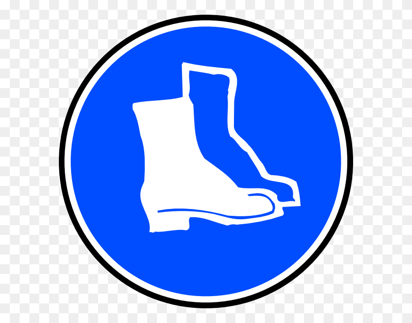 600x600 Mandatory Feet Protection Hard Boots Clip Art Free Vector - Alpha Clipart