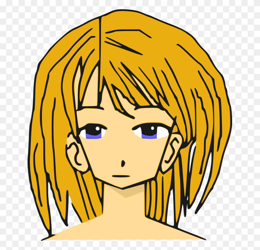 661x750 Mangaka Anime Uub Drawing - Anime Girl Face PNG