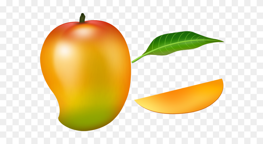 600x400 Mango Clipart Hojas De Mango - Apple Clipart Png