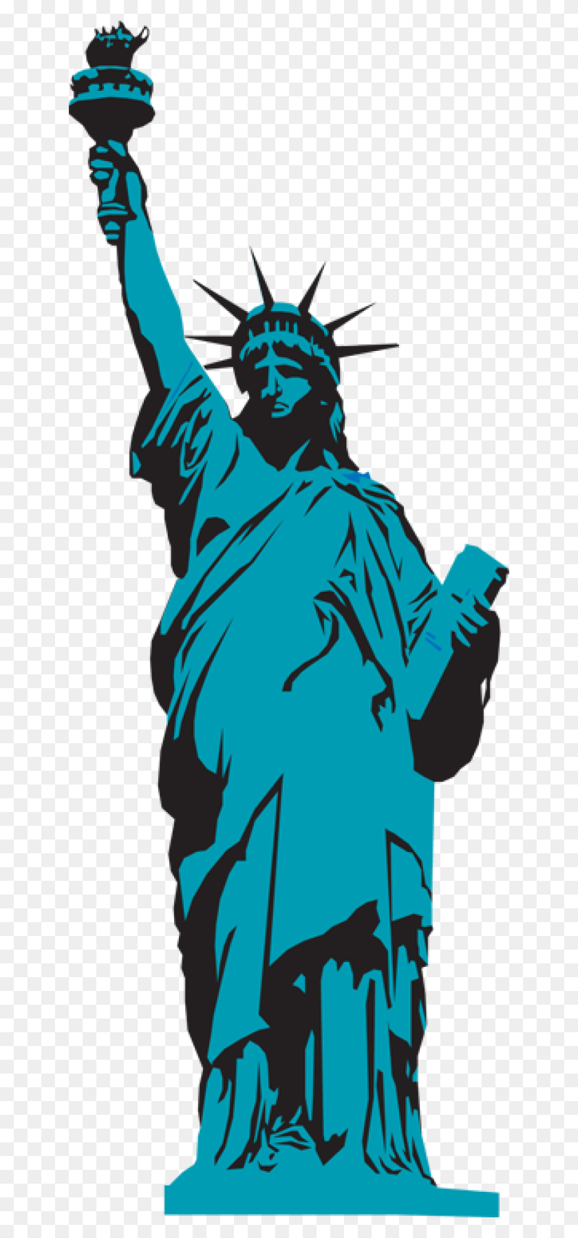 640x1739 Манхэттен Статуя Свободы Клипарт - Рокки Клипарт