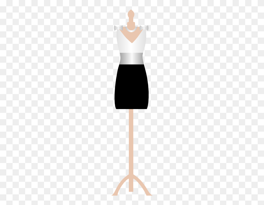 132x594 Mannequin With Dress Clip Art - Mannequin Clipart