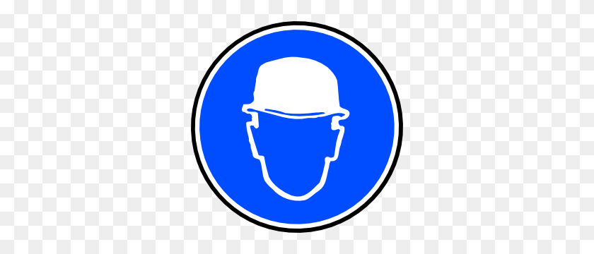 300x300 Mantatory Hard Hat Over Head Clip Art - Safety Goggles Clipart