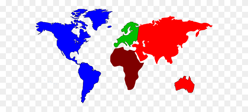 600x319 Карта Америки, Европы, Африки, Азиатско-Тихоокеанского Региона Картинки - Карта Европы Клипарт