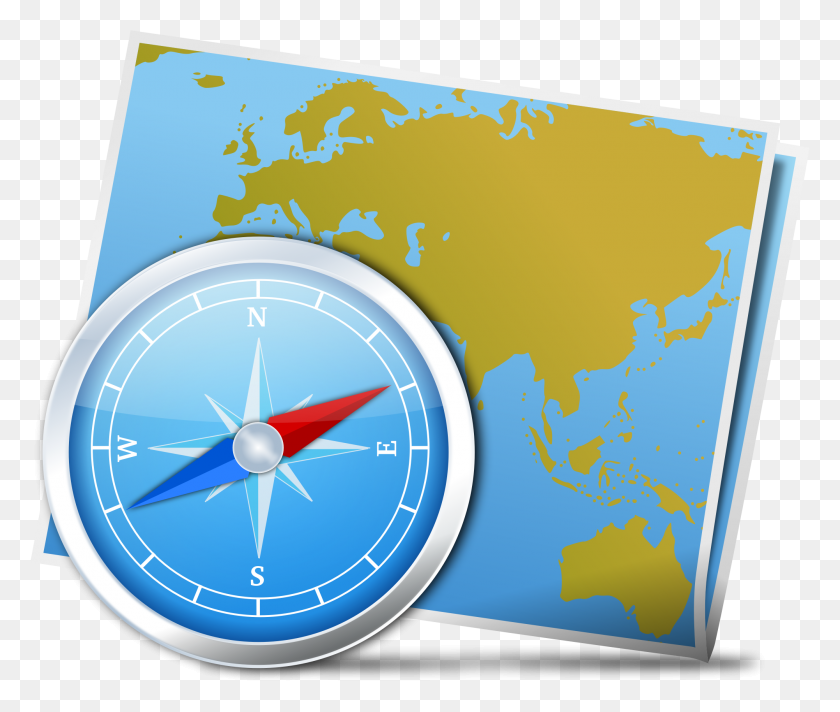 2001x1675 Map And Compass Icons Png - Map Compass PNG