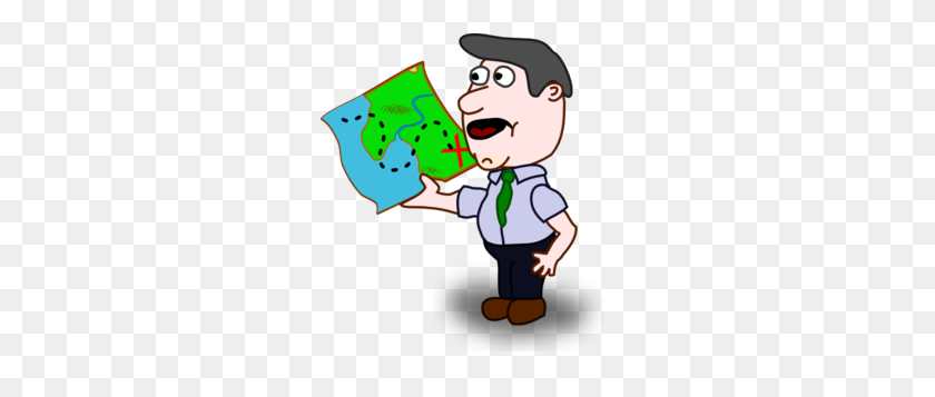 264x297 Map Clipart Man Has - Pirate Map Clipart
