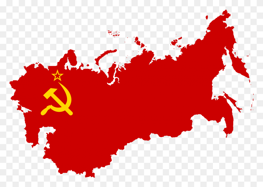 2000x1377 Map Flag Of The Soviet Union - Soviet PNG