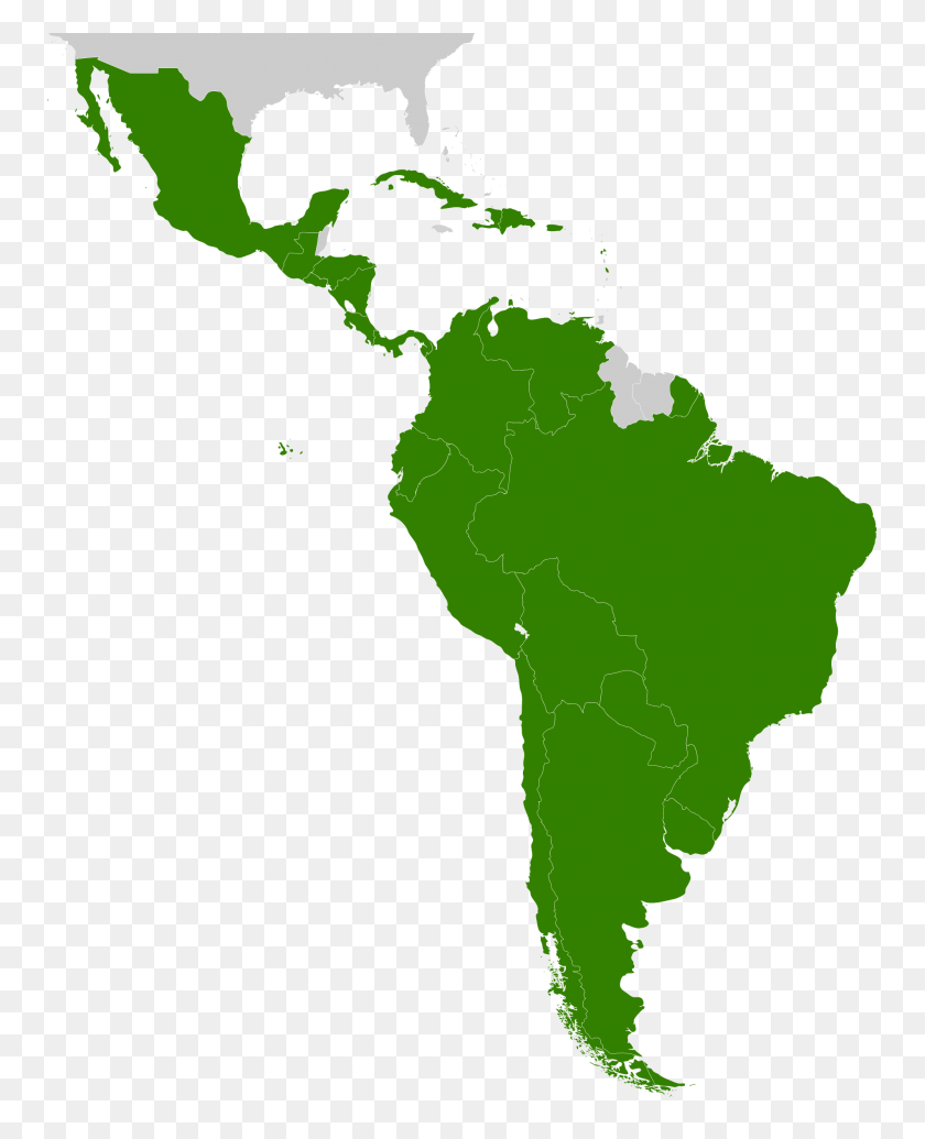 2000x2500 Map Latin America - South America PNG