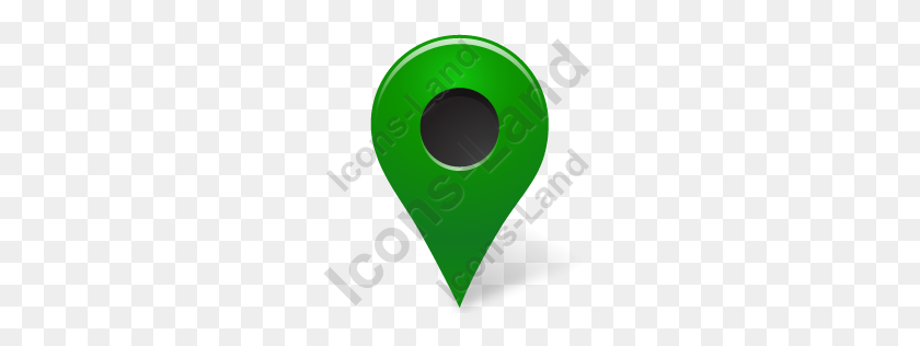 256x256 Map Marker Marker Outside Green Icon, Pngico Icons - Marker Circle PNG