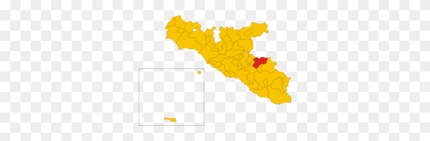 298x216 Карта Коммуны Ракальмуто, Провинция Агридженто, Сицилия - Карта Италии Клипарт