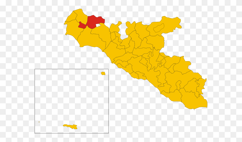 600x435 Карта Коммуны Самбука Ди Сицилия, Провинция Агридженто - Карта Италии Клипарт