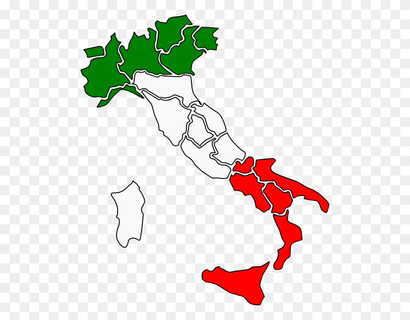 510x596 Map Of Italy Clip Art - Italy Map Clipart