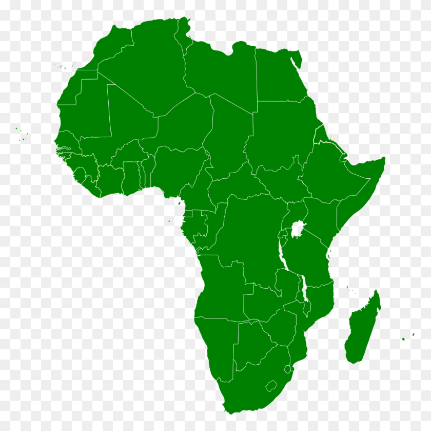 1000x1000 Карта Африканского Союза - Карта Африки Png