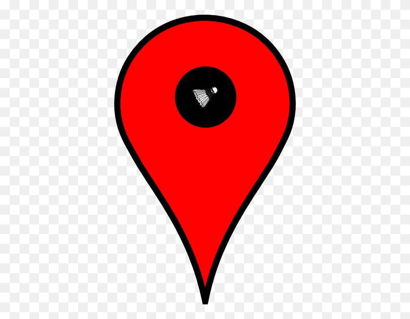 372x594 Map Pin Red Badminton Clip Art - Badminton Clipart