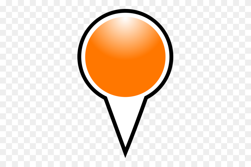 321x500 Map Pointer Orange Color Vector Graphics - Naranja Clipart