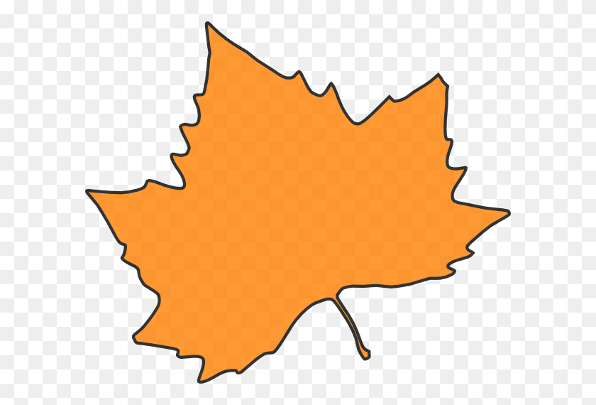 600x510 Maple Leaf Clipart Orange - Clip Art Maple Leaf