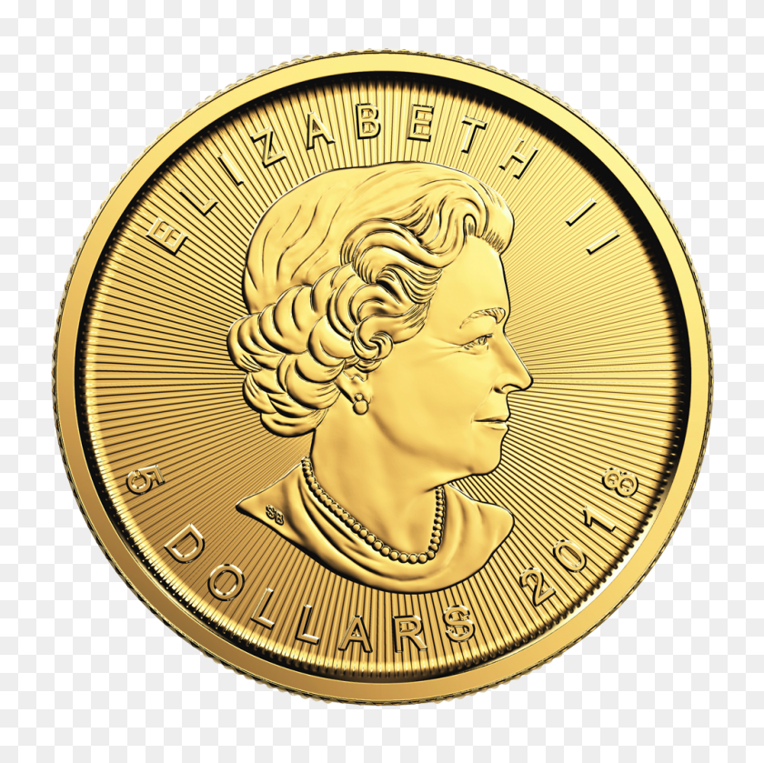1000x1000 Кленовый Лист Золотая Монета Celticgold Ес - Золотой Лист Png