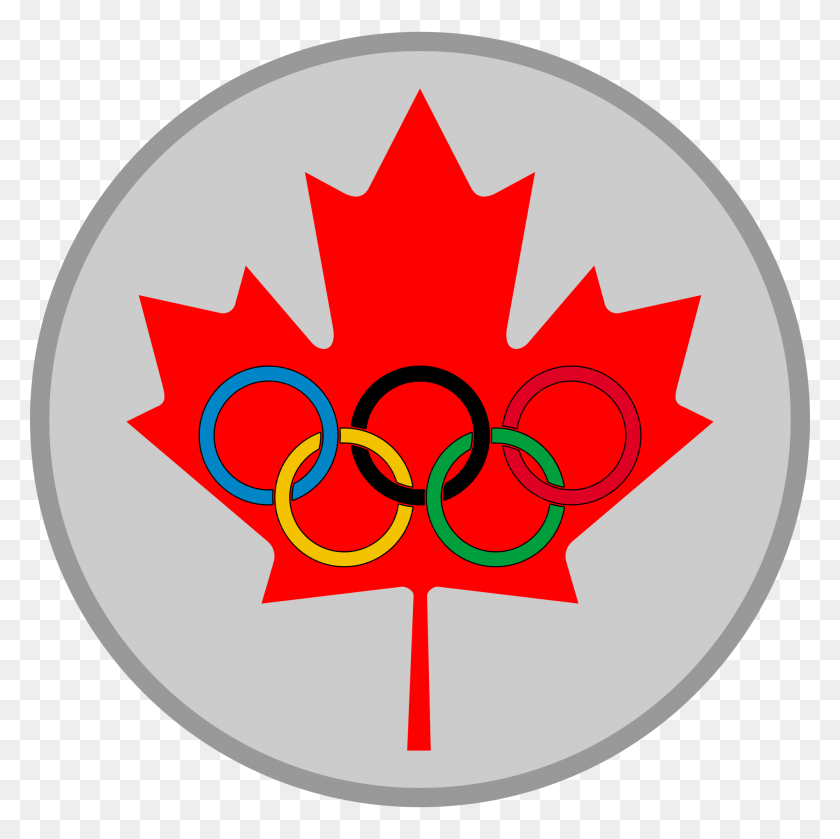 2000x2000 Maple Leaf Olympic Silver Medal - Olympic Rings Clip Art