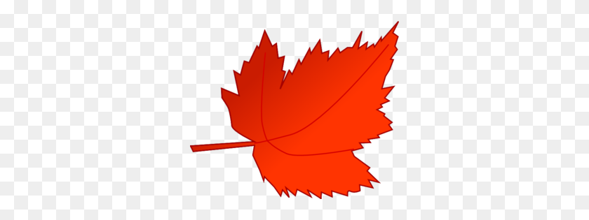 298x255 Maple Red Leaf Clip Art At Clker Vector Clip Art Online Intended - Orange Leaf Clipart