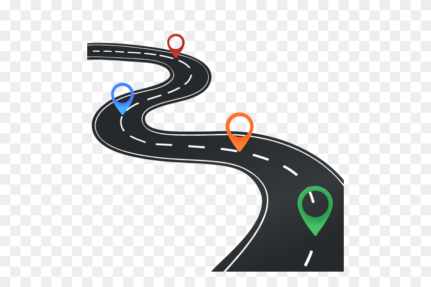 500x500 Maps Clipart Road - Winding Road Clipart