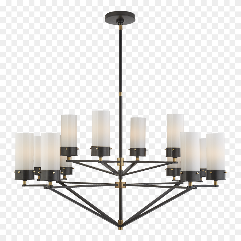 1440x1440 Marais Large Chandelier In Bronze And Hand Rubbed Antique Brass - Chandelier PNG