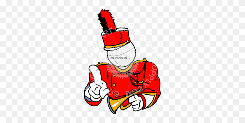 263x361 Marching Band Uniform With Trumpet - Trumpet Clipart