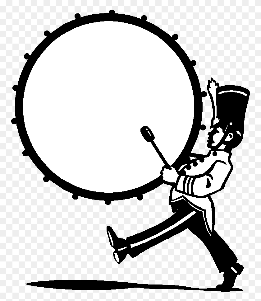 768x907 Marching Bass Drum Clip Art Cakes Band - School Band Clip Art