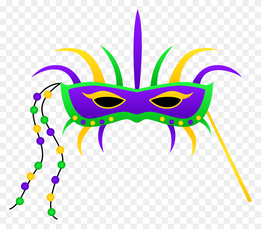 6684x5806 Mardi Gras Festival Mask Clipart - Royal Flush Clipart