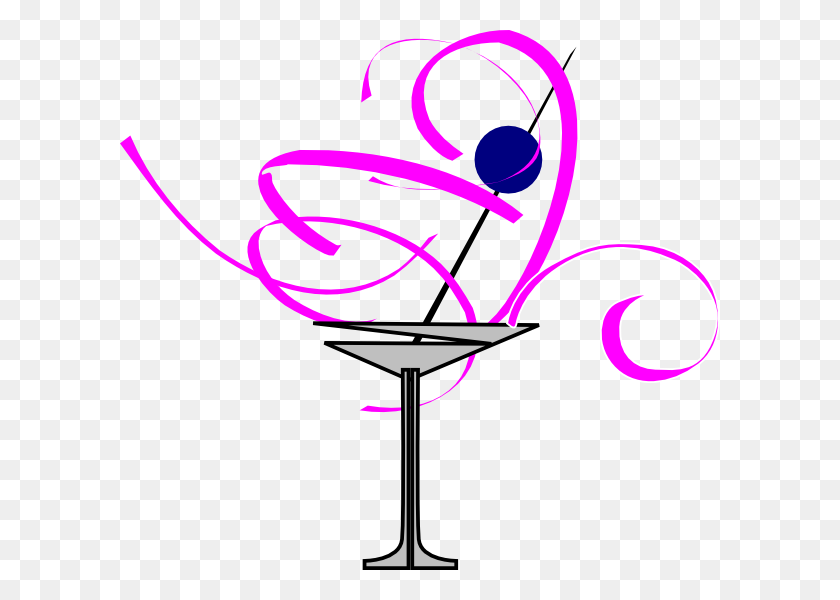 600x540 Margarita Glass Martini Blueberry Clip Clipart - Cocktail Glass Clipart