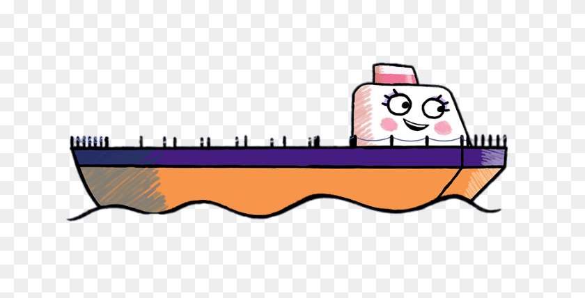 701x368 Marge The Barge Smiling Transparent Png - Barge Clipart