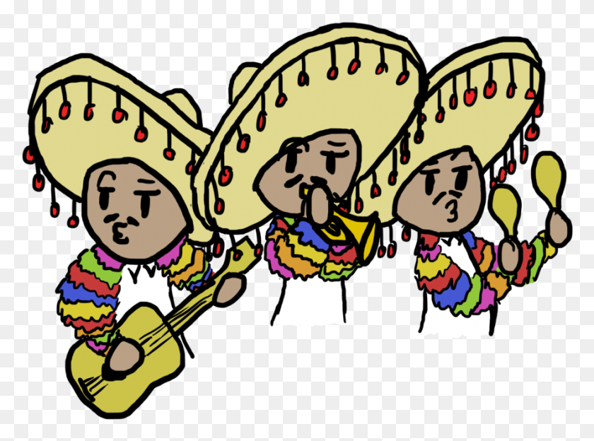 886x641 Mariachi Band For My French Project - Mariachi Band Clipart