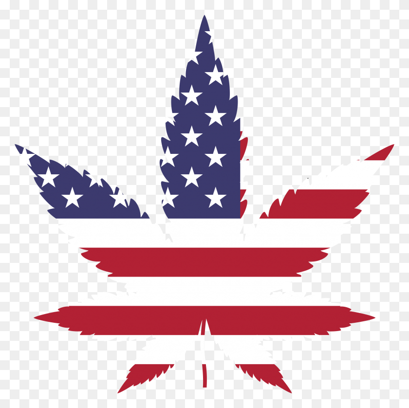 2316x2312 Marijuana American Flag Icons Png - American Flag Clip Art PNG