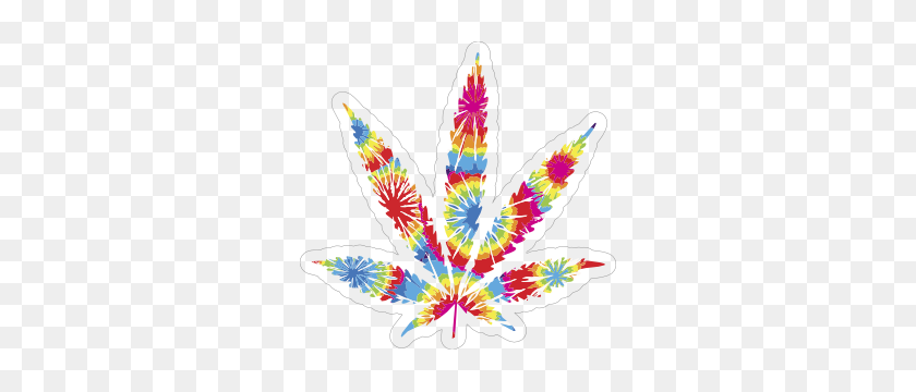 300x300 Marijuana And Pot Car Stickers And Decals - Weed Leaf PNG