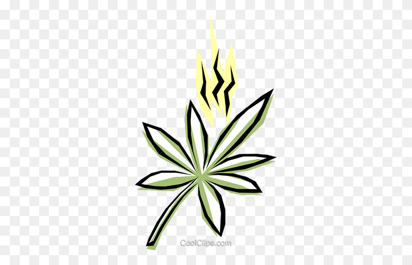 289x480 Marijuana Royalty Free Vector Clip Art Illustration - Marijuana Plant Clipart