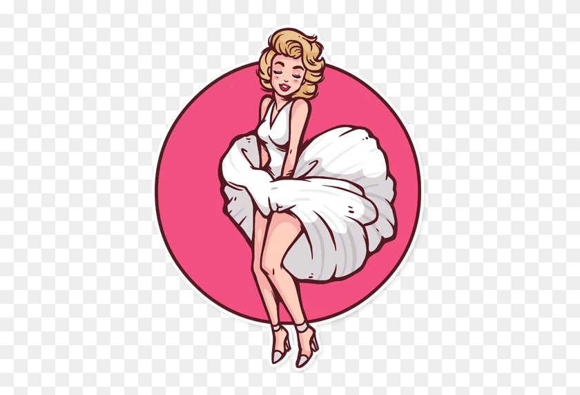 512x512 Marilyn Stickers Set For Telegram - Marilyn Monroe PNG