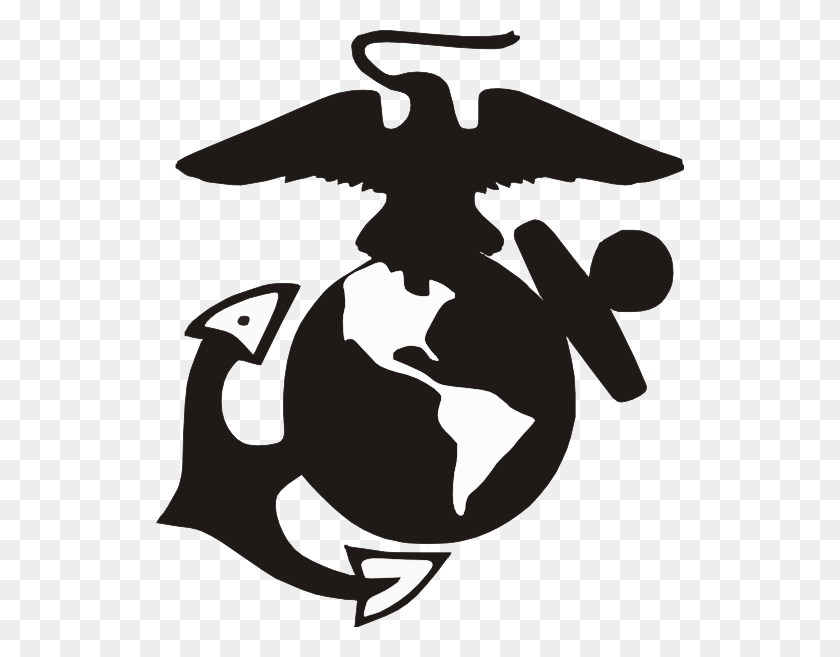 528x597 Marine Silhouette Usmc Emblem Clip Art Marine Logo Clip Art Usmc - Rum Clipart