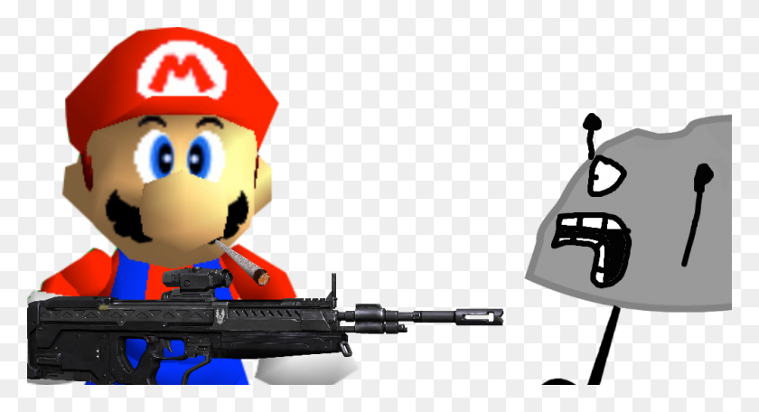 1006x512 Mario Being An Mlg Gangster Scares Rock - Mlg PNG
