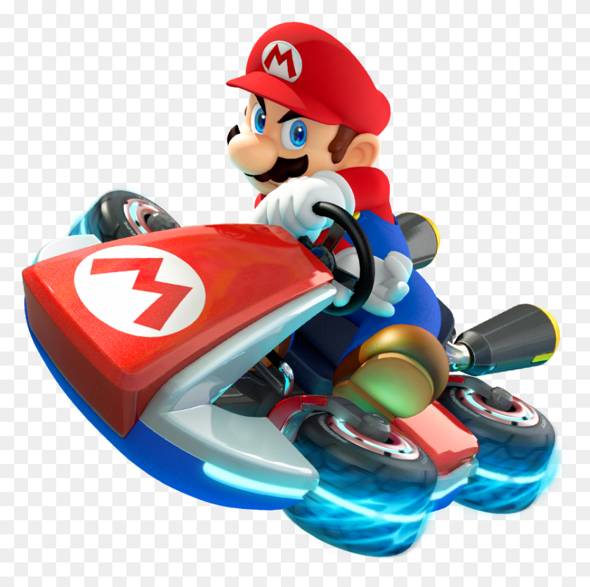 838x833 Mario Conduciendo Imagen Png - Mario Kart 8 Deluxe Png