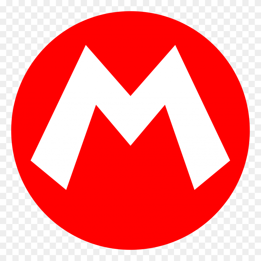 2000x2000 Mario Emblem Inverted - Mario Hat PNG