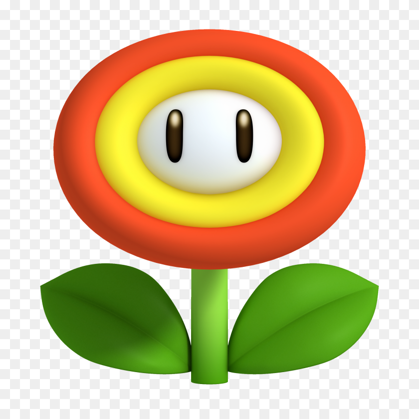 2048x2048 Mario Flower - Mario Mustache PNG