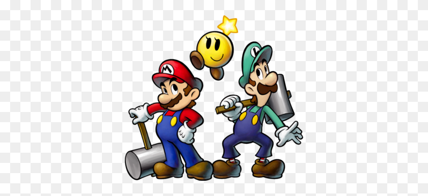 350x325 Mario Luigi - Mario And Luigi Clipart