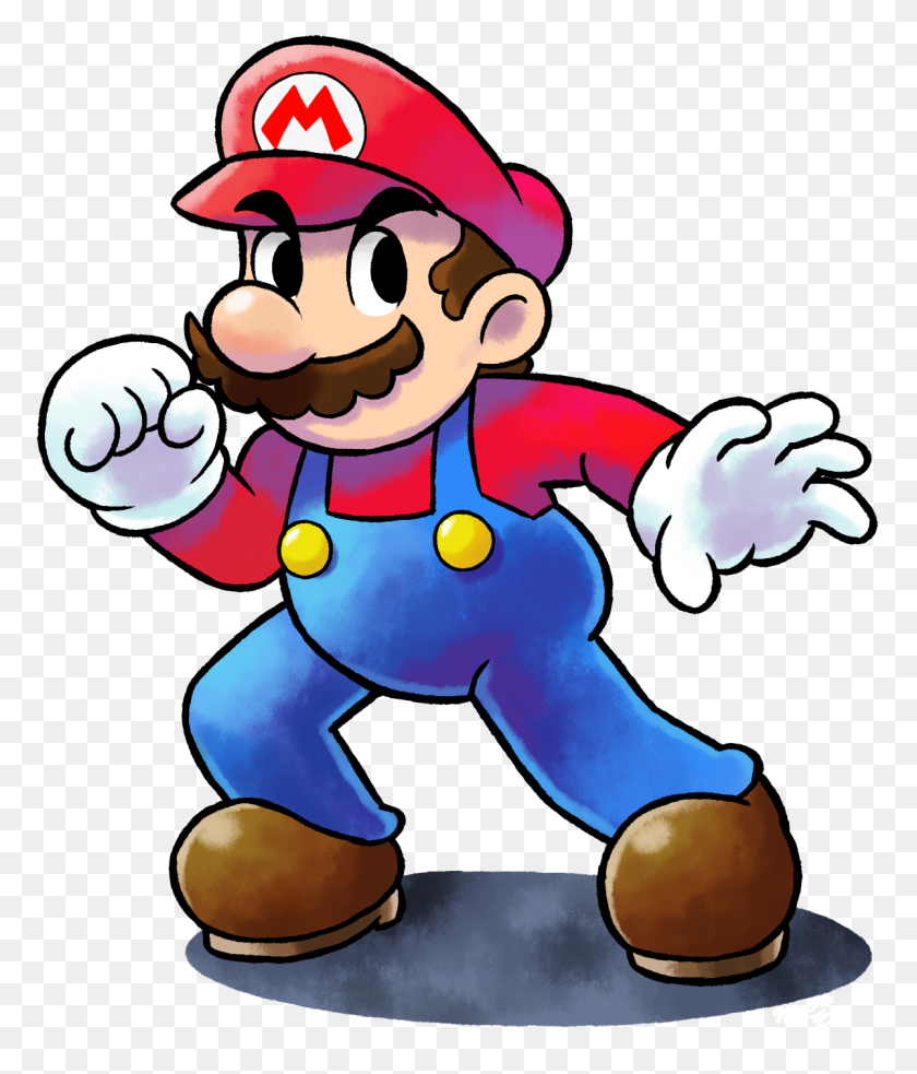 1200x1420 Mario Luigi'' Rpg Style Mario - Super Mario Bros Clipart