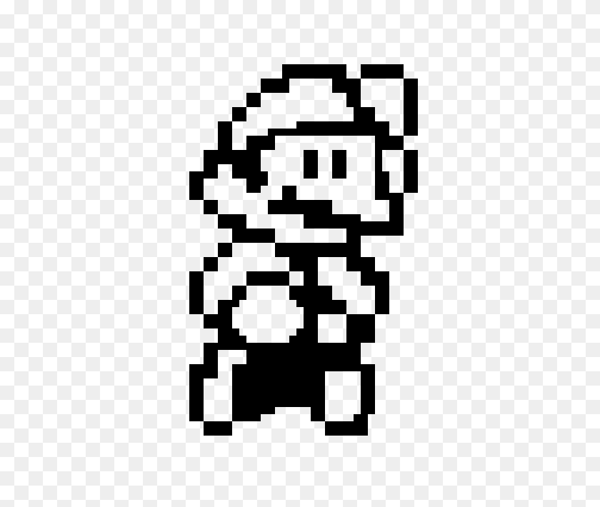 390x650 Марио Pixel Art Maker - Марио Клипарт Черно-Белое