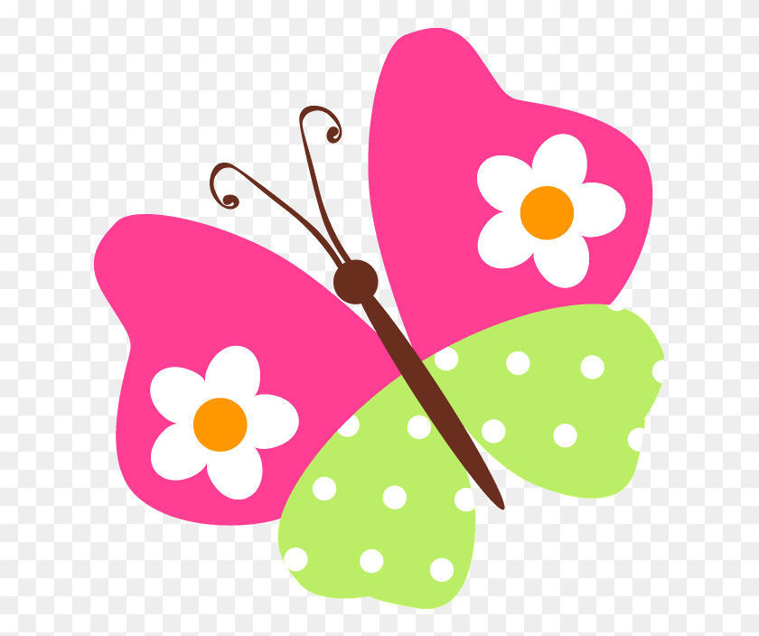 631x644 Mariposa Floreada Fieltro Butterfly, Clip Art And Baby - Kids Painting Clipart
