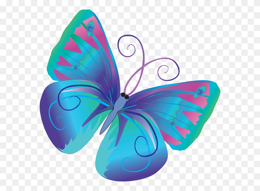 584x557 Бабочка Марипозы, Картинки С Бабочками - Изображения Стрекозы Клипарт