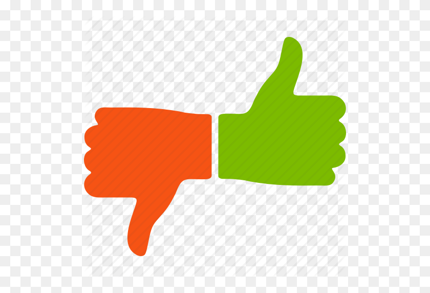 512x512 Mark, Negative, Positive, Rate, Rating, Thumb, Vote Icon - Positive PNG