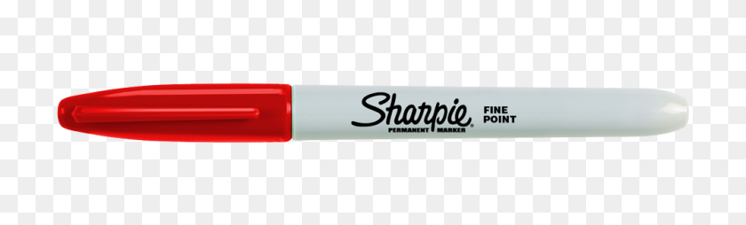1000x250 Marker Sharpie Fine Red - Sharpie PNG
