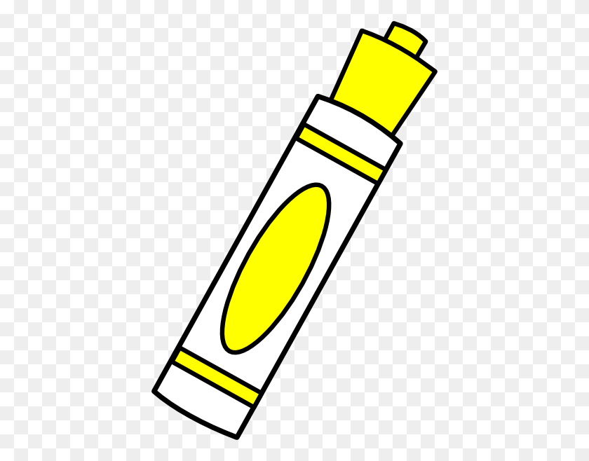 408x598 Marker Yellow Clip Art - Marker Clipart