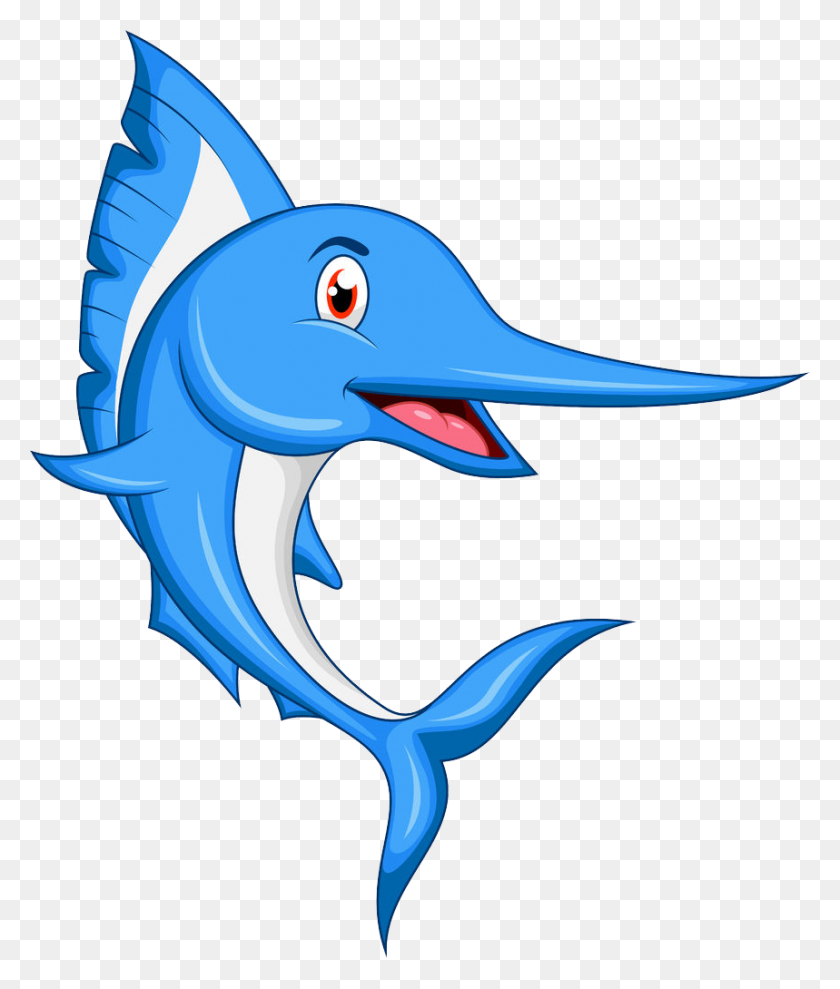 859x1024 Marlin - Blue Marlin Clipart
