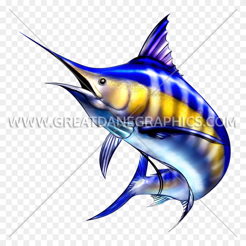 825x825 Готовые Изображения Для Печати На Футболках Marlin Jump - Sailfish Clipart