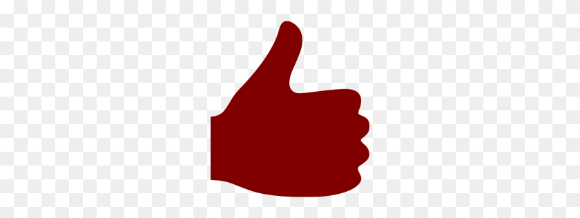256x256 Maroon Thumbs Up Icon - Thumbs Up Emoji PNG